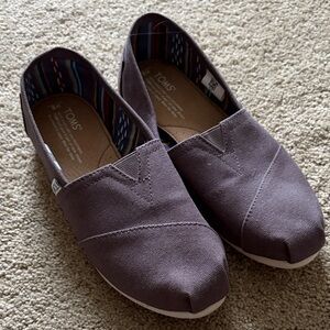 TOMS Classic Canvas Slip-Ons in Brown